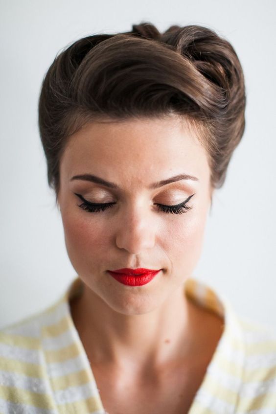 Chignon retro mariage